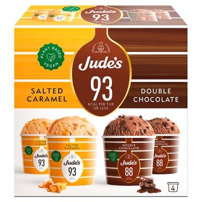 Jude's Salted Caramel and Double Chocolate Ice Cream(4Ct)