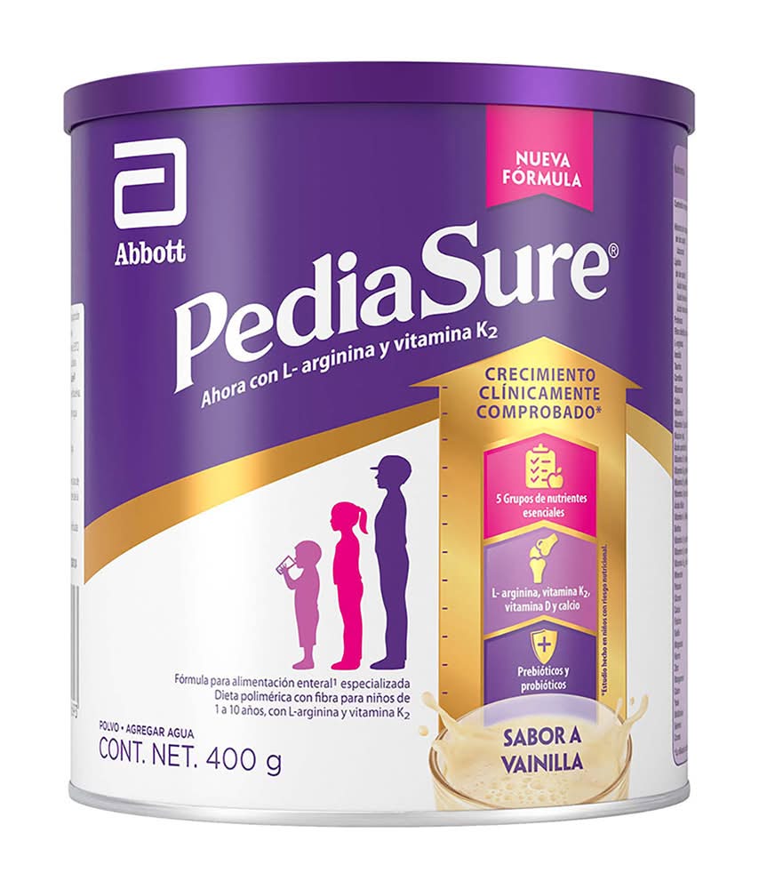PediaSure · Fórmula de alimentación enteral para niños, vainilla, 1-10 Años (400 g)