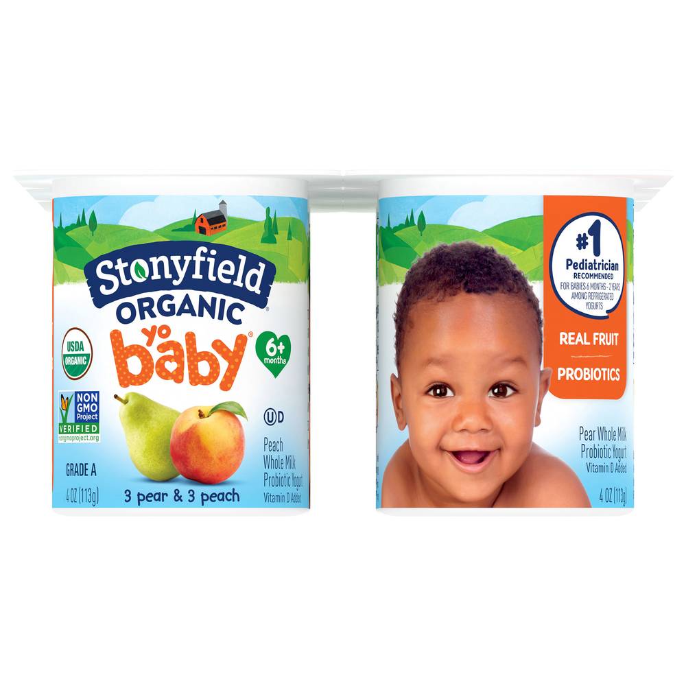 Stonyfield Organic Yobaby Pear & Peach Yogurt