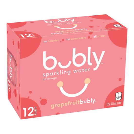 Bubly Grapefruit Sparkling Water (12 ct, 355 ml)