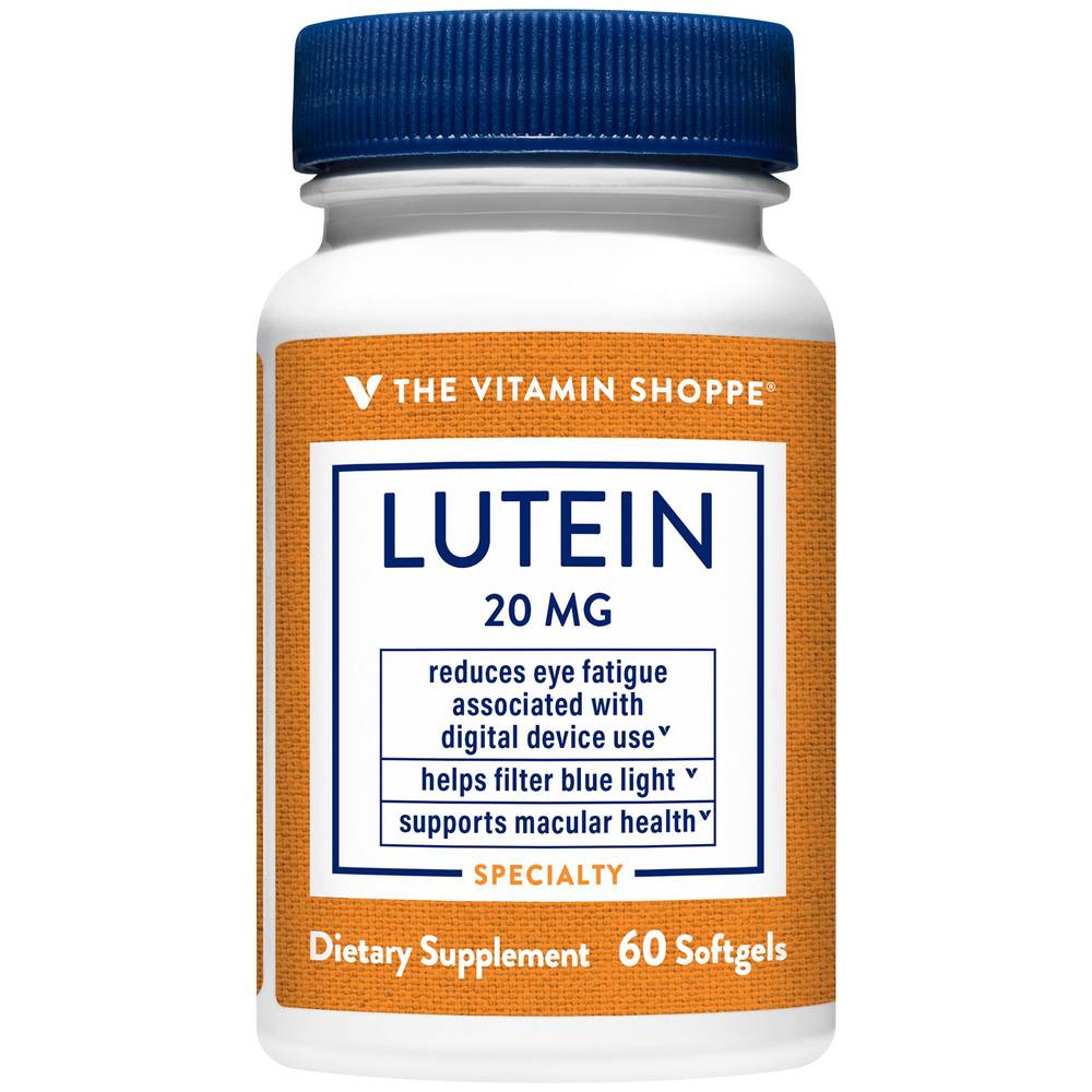The Vitamin Shoppe Lutein 20 mg Softgels