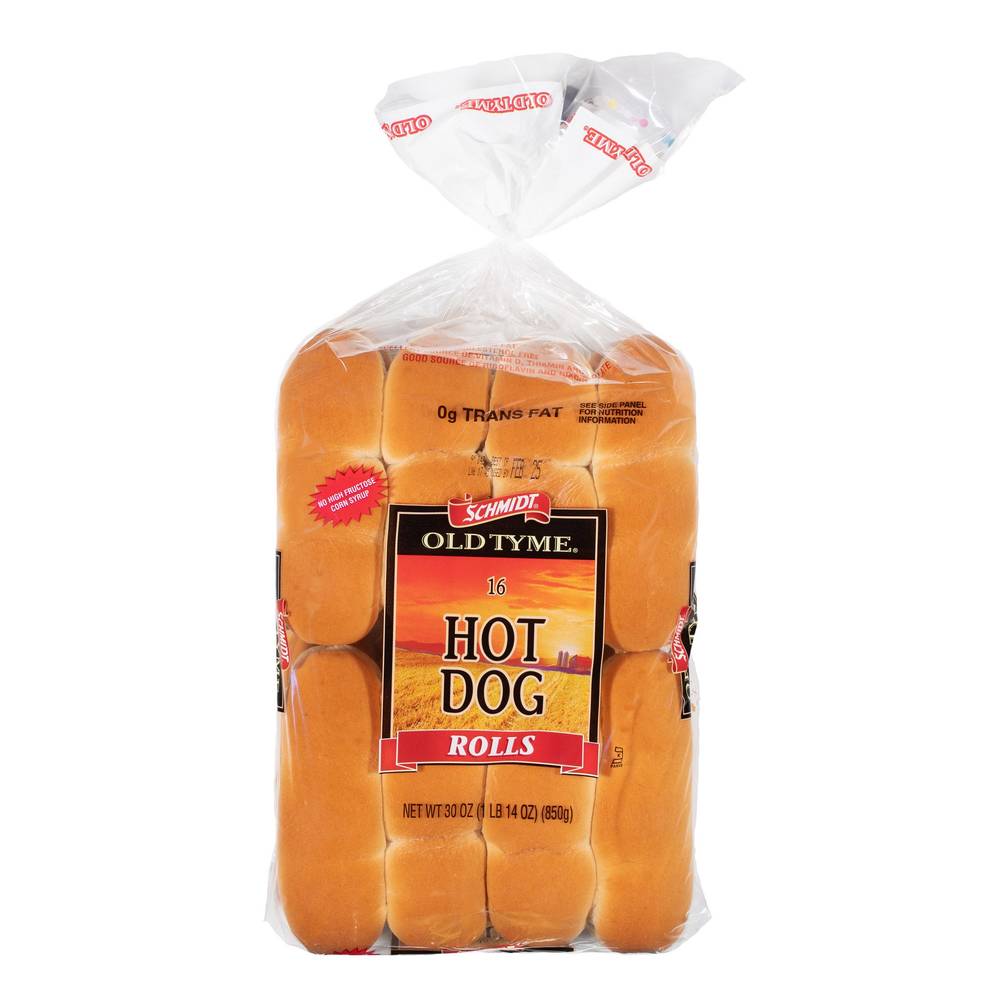 Schmidt Old Tyme Hot Dog Rolls (30 oz, 16 ct)