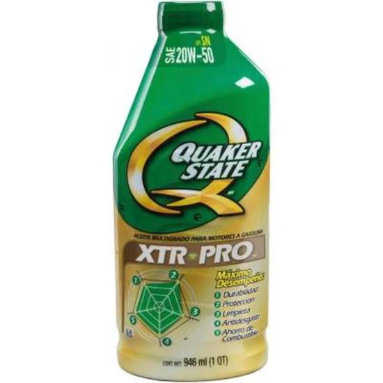 Quaker state aceite xtr-pro 20w50 q.s. sae 20w50 1 lt