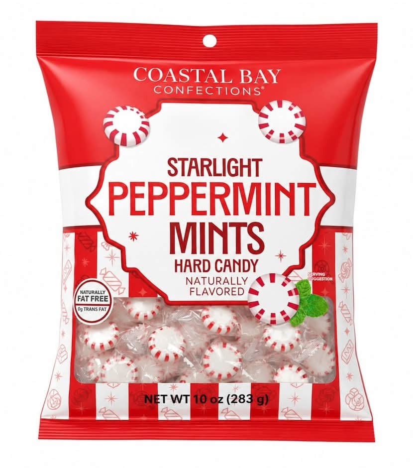 Coastal Bay Confections Starlight Hard Candies, Peppermint (10 oz)
