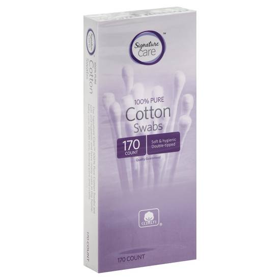 Signature Care 100% Pure Cotton Swabs (170 ct)