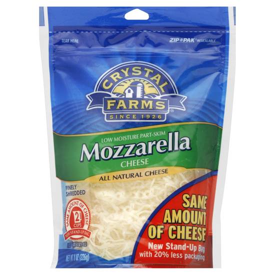 Crystal Farms Mozzarella Finely Shredded Cheese