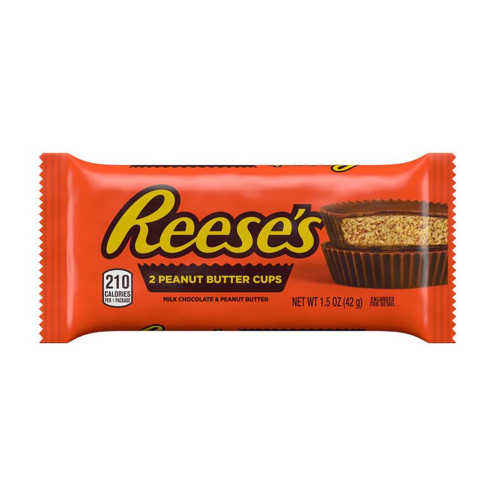 Reese'S Milk Chocolate Peanut Butter Cups Candy, 1.5 Oz