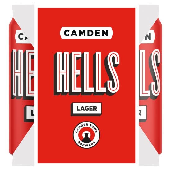 Camden Town Brewery Hells Lager Cans Beer (4 x 440ml)