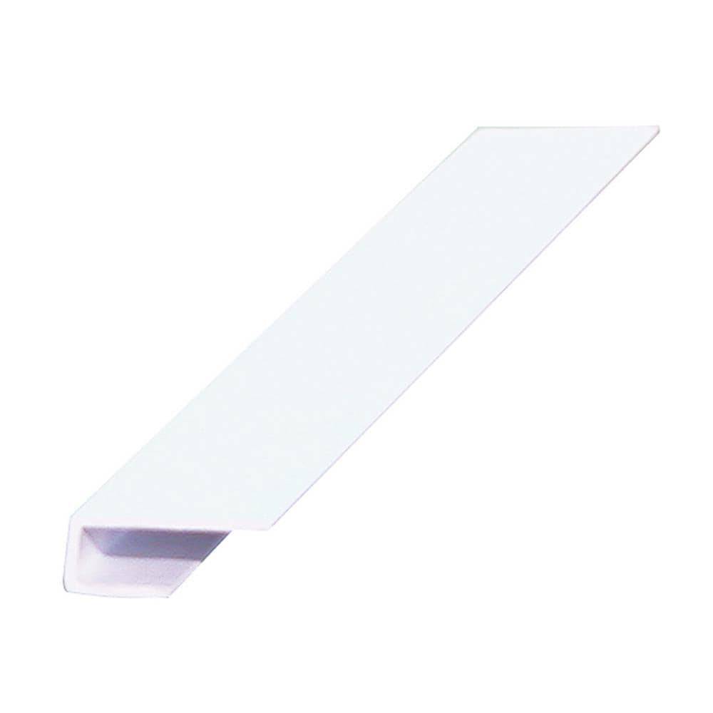 1.25-in x 8-ft White Unfinished Plastic End Cap Wall Panel Moulding | T CAP 8 ETFRP