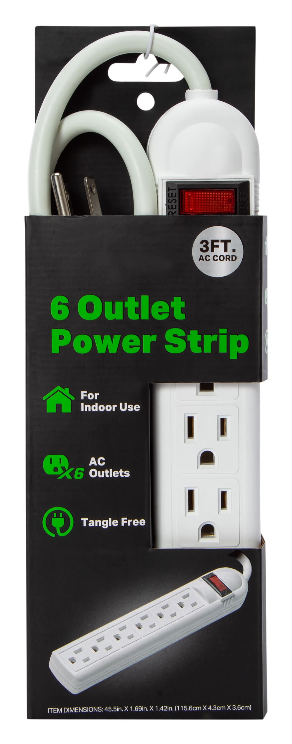 6-Outlet Power Strip Natural White