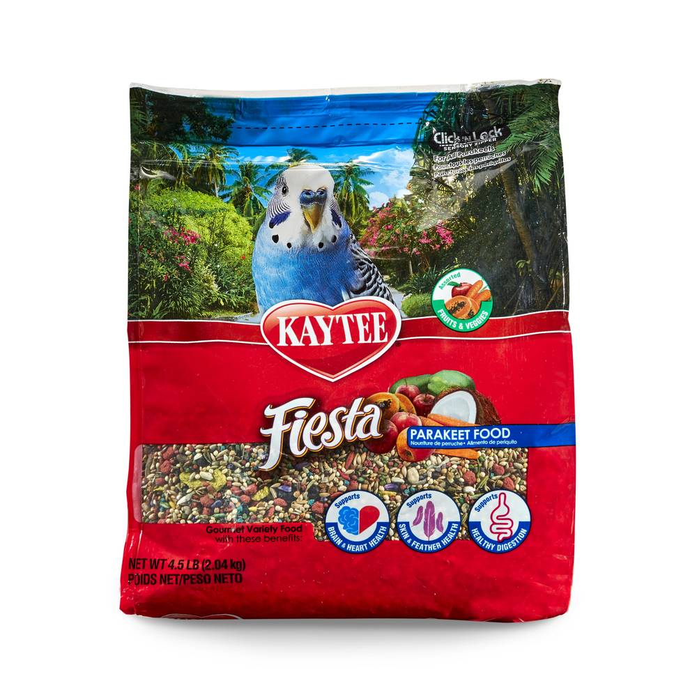 Kaytee Fiesta Parakeet Food Fortified Gourmet Diet (4.5 lbs)