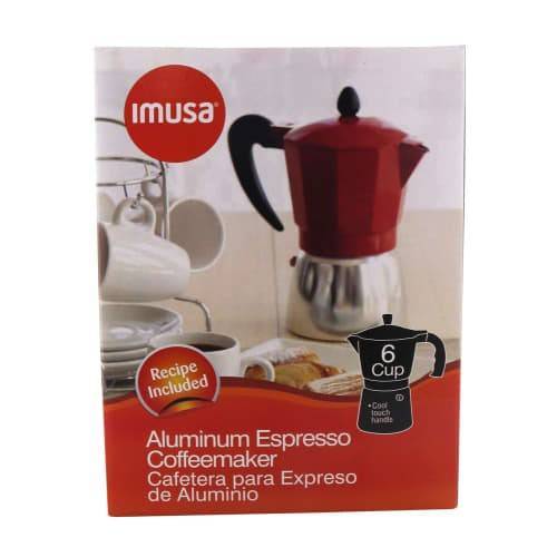 IMUSA IMUSA Aluminum Coffeemaker 6 Cup, Red - IMUSA