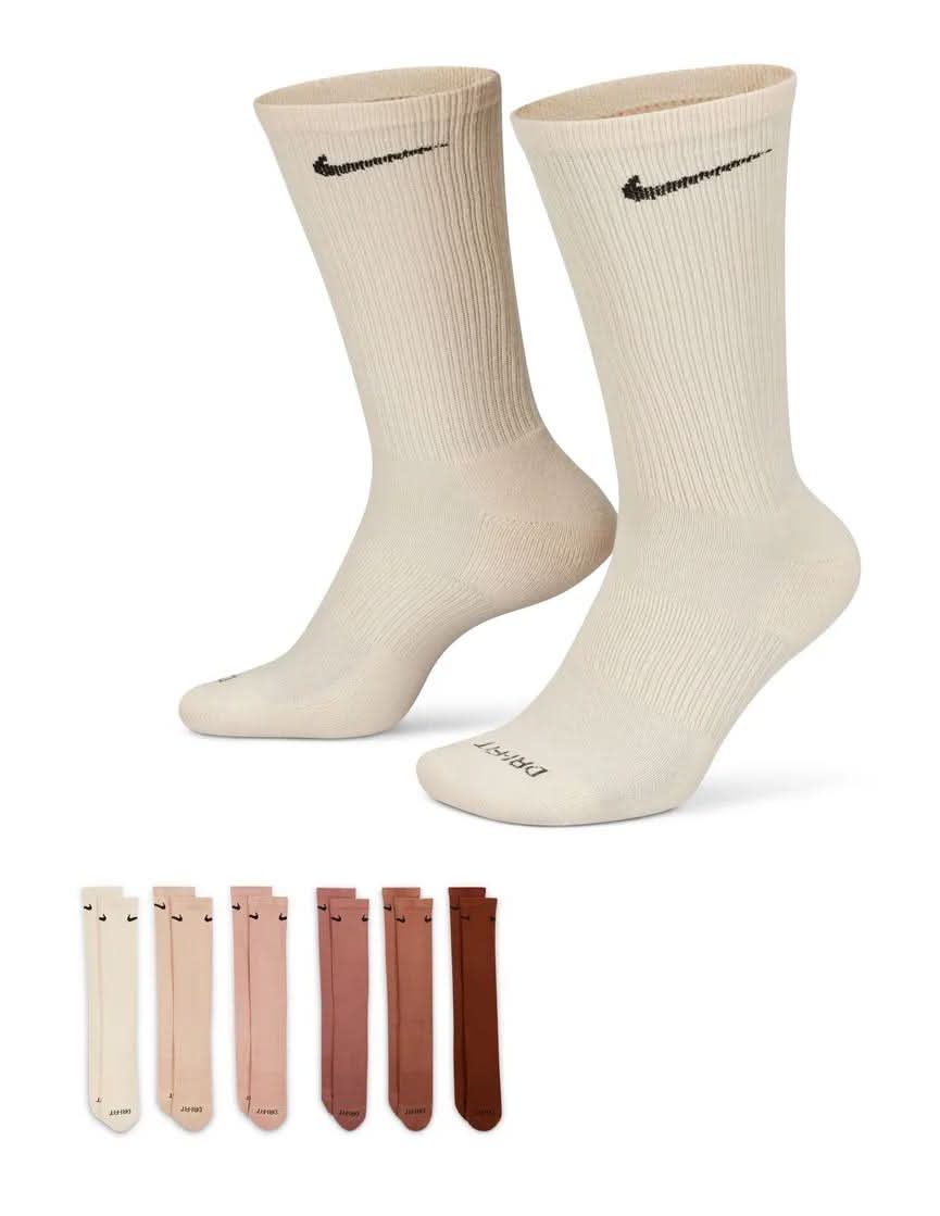 Nike Everyday Plus Cushioned Crew Socks - 6 Pack (Multicolor M)