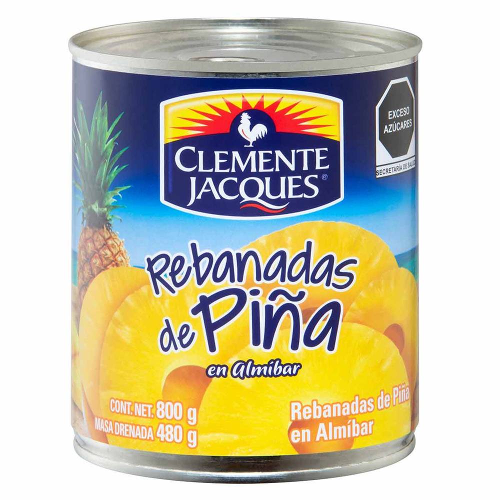 Clemente jacques piña en almíbar en rebanadas (lata 800 g)