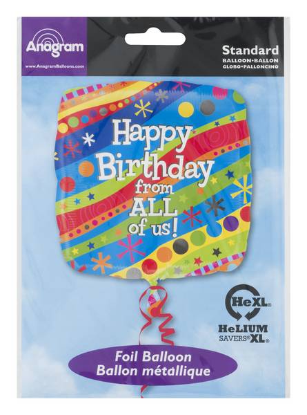 Anagram Anagram Standard Balloon Happy Birthday From All of Us!