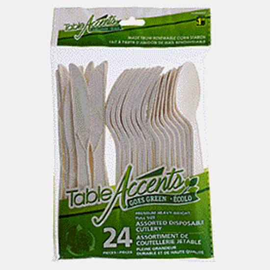 Table Accents Assorted Ecolo Cutlery, 24 Pack (24 pk)