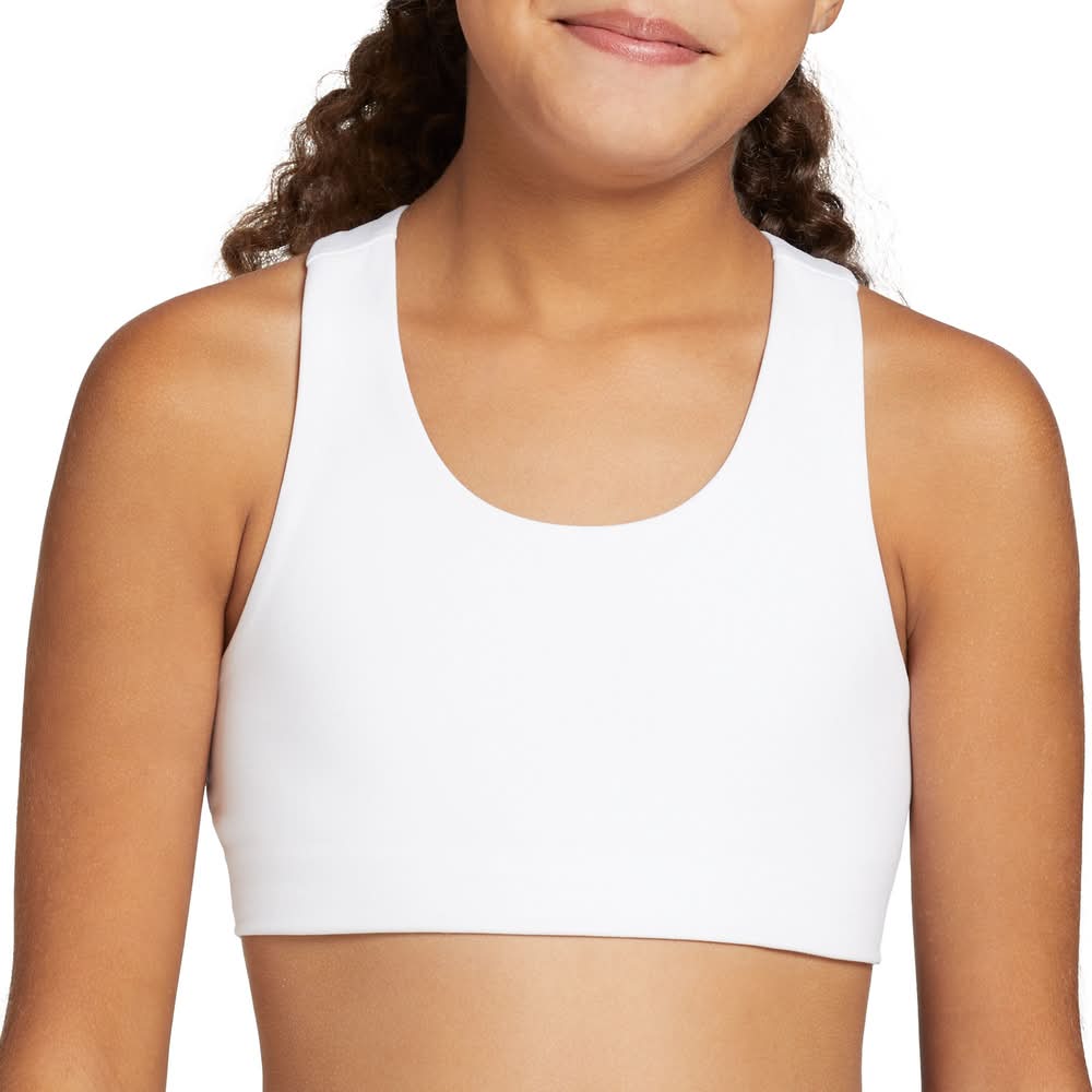 DSG Girls' Momentum Sports Bra (Pure White, S)