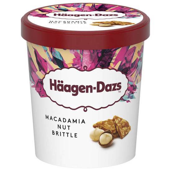 Haagen Dazs Crème glacée - Obsessions Collection - Noix de macadamia - Pot 400g