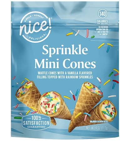 Nice! Sprinkle Mini Cones, Vanilla (4 oz)
