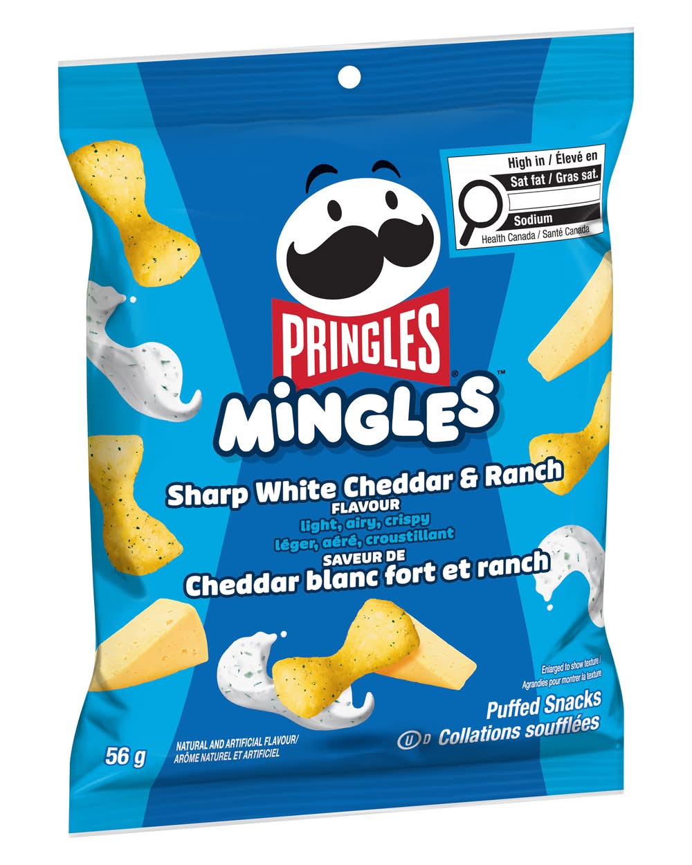 Pringles Mingles Puffed Snacks, Sharp White Cheddar-Ranch (56 g)