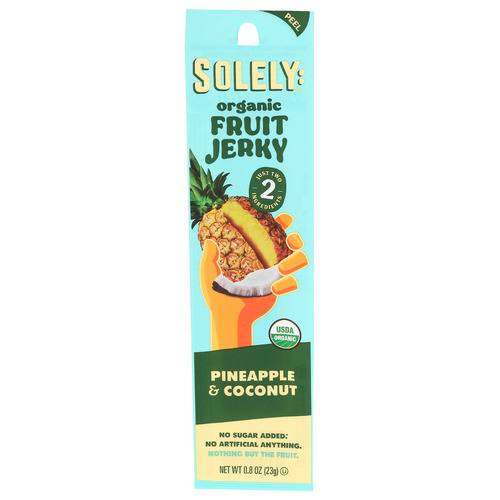 Solely Organic Pineapple With Coconut Fruit Jerky