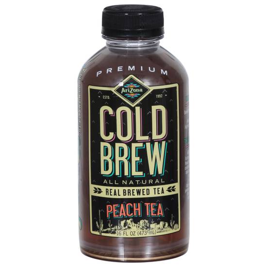 Arizona All Natural Cold Brew Premium Peach Tea (16 fl oz)