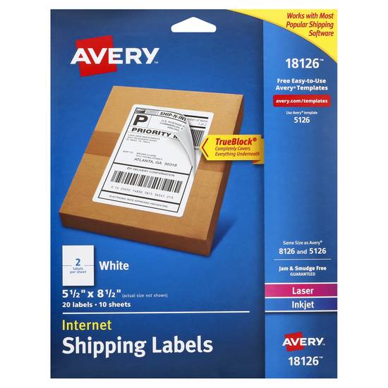 Avery White Internet Shipping Labels