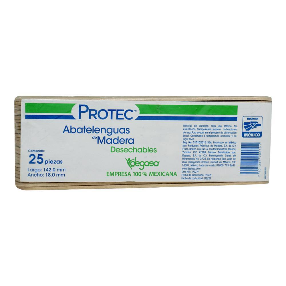 Protec abatelenguas de madera (25 un)