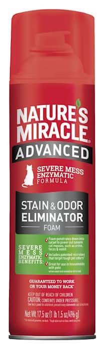 Nature's Miracle Advanced Stain & Odor Eliminator Foam For Cats (17.5 oz)