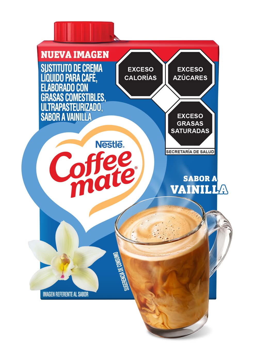 Coffee-Mate · Crema para café líquida, vainilla (530 g)