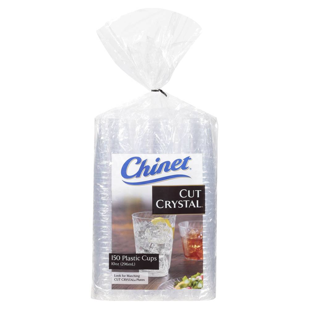 Chinet Crystal 10 oz Plastic Cup, Clear, 150-count