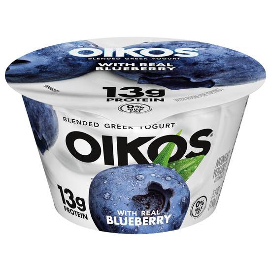 Oikos Blended Nonfat Greek Blueberry Yogurt