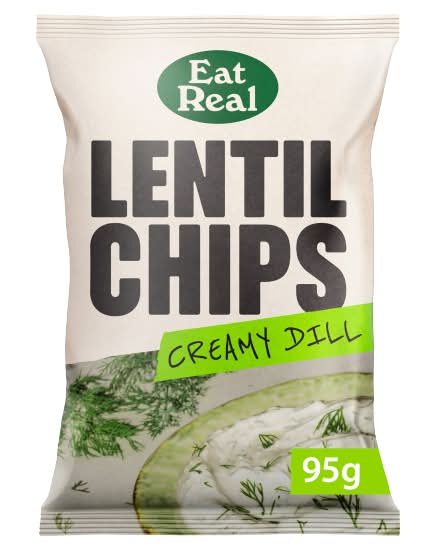 Eat Real Creamy Dill, Lentil Chips (95g)