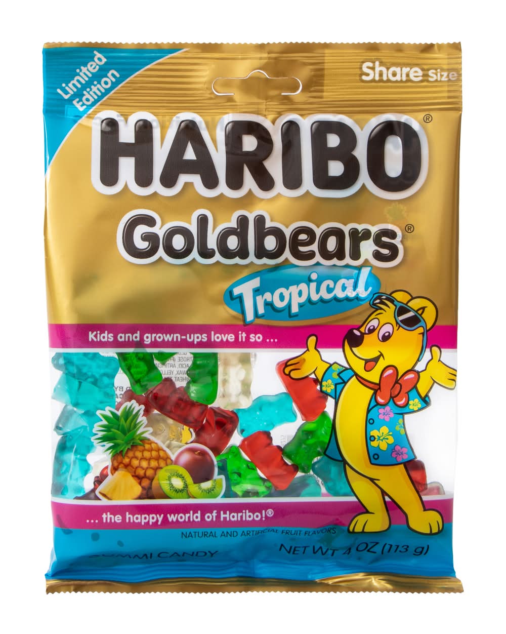 Haribo® Limited Edition Goldbears® Tropical Gummi Candy 4oz Tropical