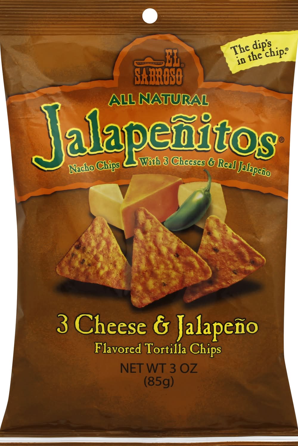 El Sabroso Jalapenitos Nacho Chips (3 oz)