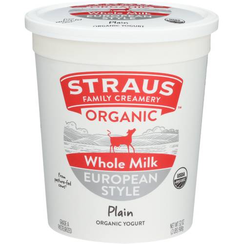 Straus Family Creamery Plain Whole Milk Yogurt (32 oz)