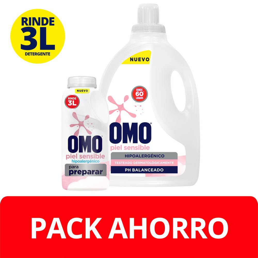 Omo pack detergente diluible (3 l + 500 ml)