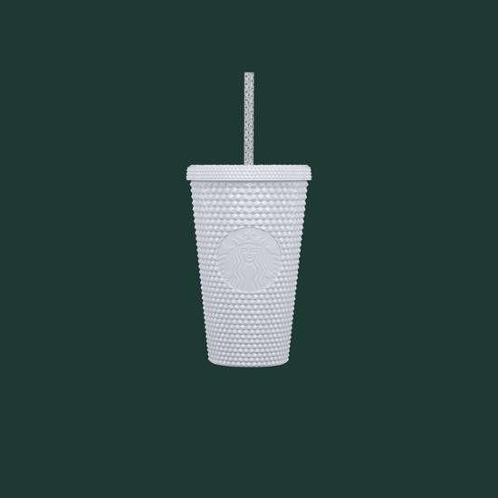 White Siren Bling Plastic Cold Cup - 473 mL