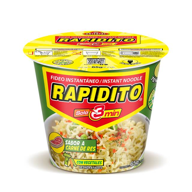 Fideo Rapidito Instantáneo Res 65 G