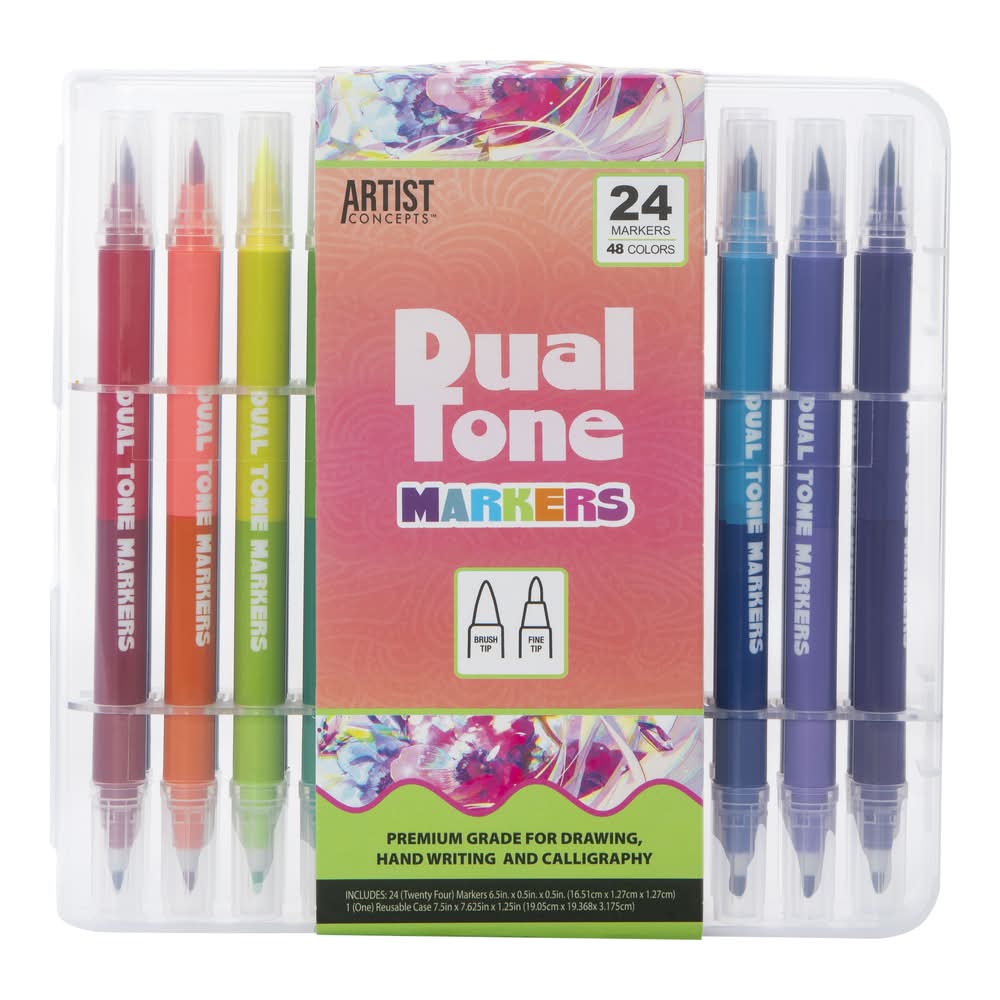 Artist Concepts™ Dual Tone Markers 24-Count