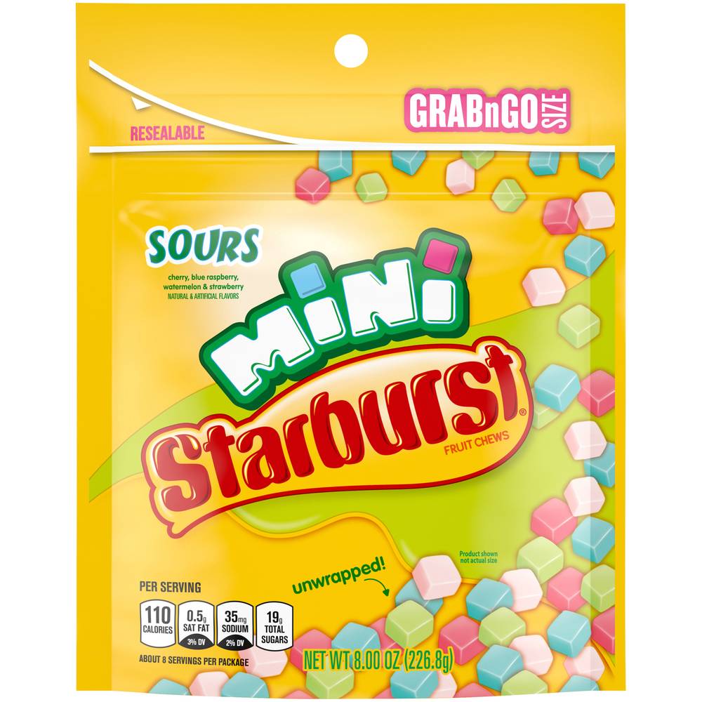 Starburst Minis Sours Fruit Chews Candy