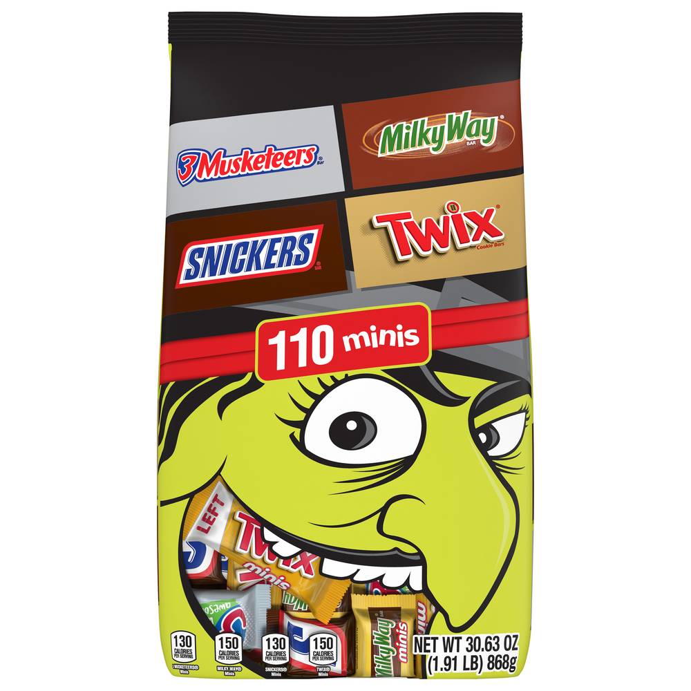 Mars Mixed Chocolate Miniatures Stand Up Pouch, Assorted Flavors (30.63 oz, 110 ct)