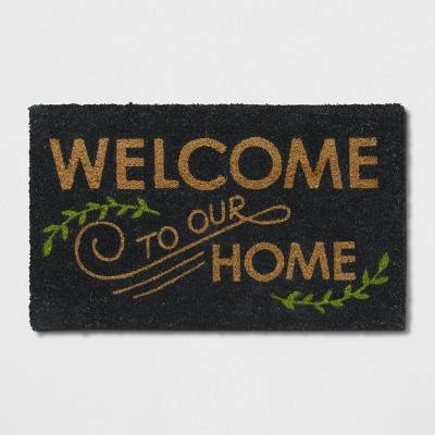 Threshold Welcome To Our Home Doormat, Black