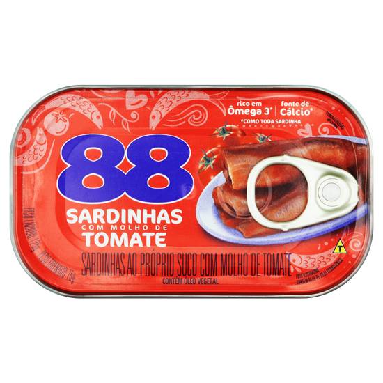 88 Sardinhas com molho de tomate