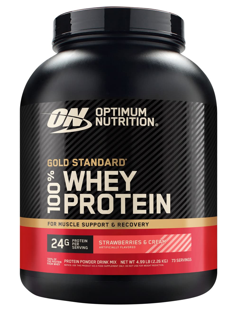 Gold Standard 100% Whey Protein Powder Drink Mix, Strawberries-Cream (79.84 oz)