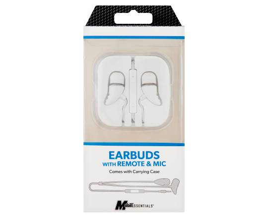 MobilEssentials Earbuds With Remote and Mic