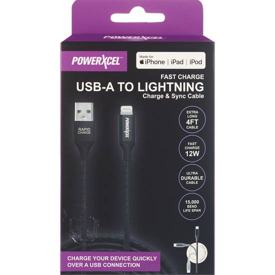 Powerxcel Fast Charge Usb a To Lightning Cble