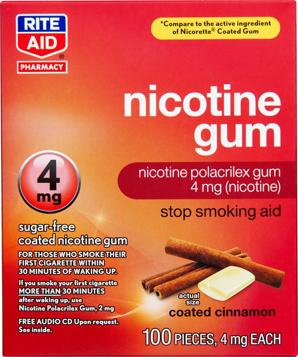 Rite Aid 4 Mg Nicotine Gum (100 ct)