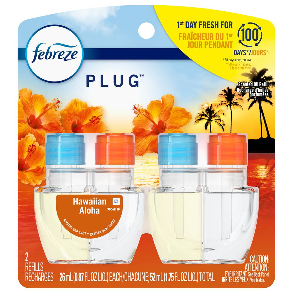 Febreze Plug Hawaiian Aloha Scent Oil Refills (1.75 fl oz)