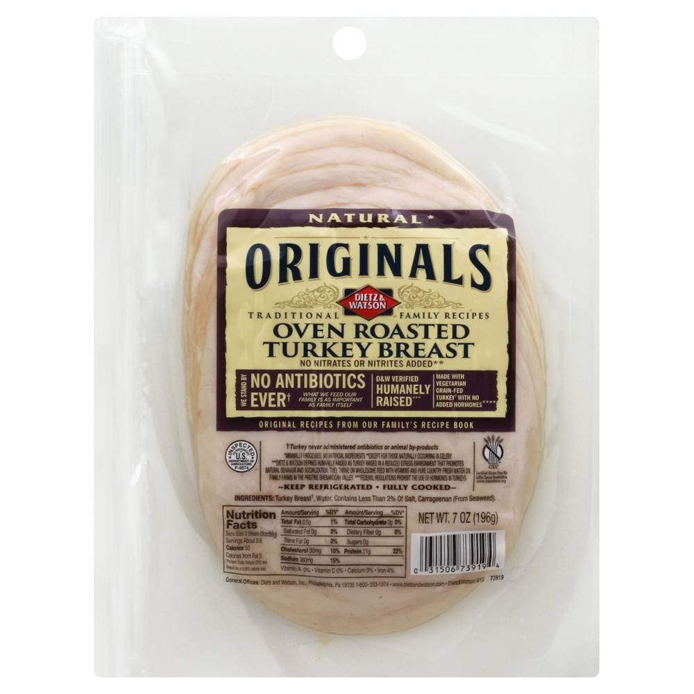 Dietz & Watson Oven Roasted Turkey Breast (7 oz)